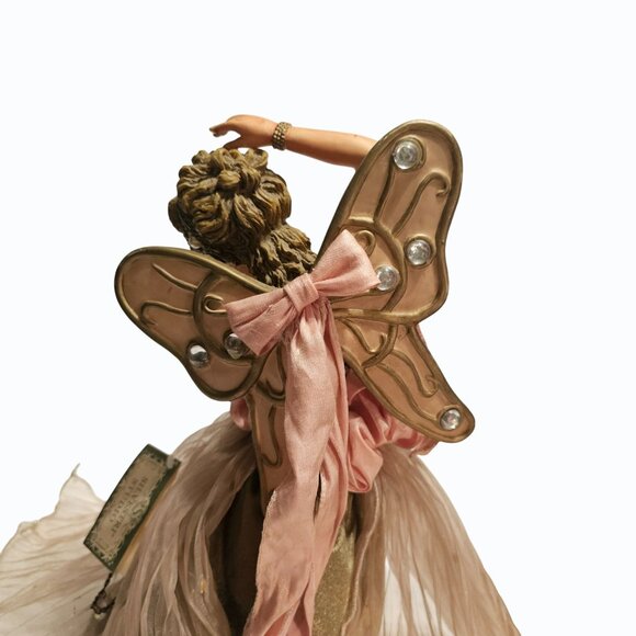 Vintage SILVESTRI Christmas Angel Tabletop or Mantel Decor / Tree Topper FLAWS - Picture 5 of 15